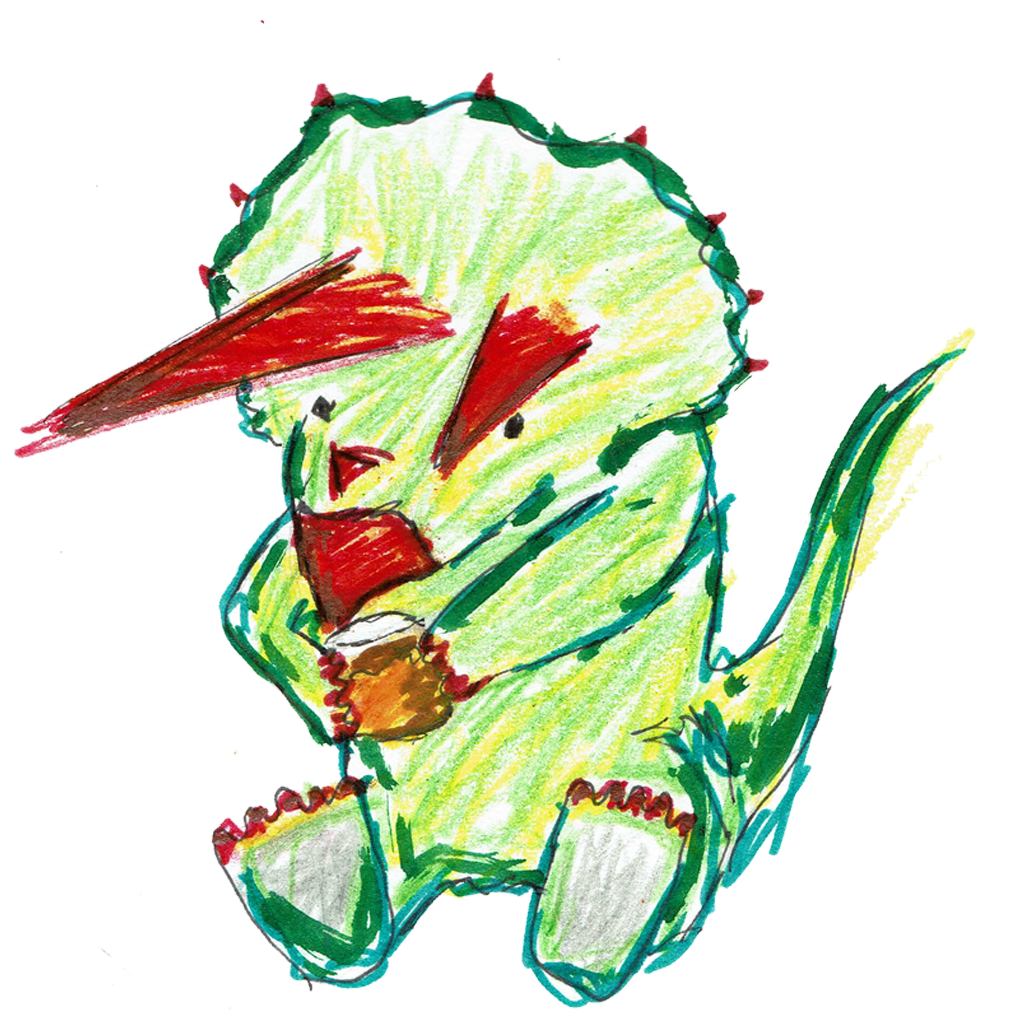 triceratops and a beer